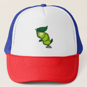 Boné Lagarta dormindo com folhas