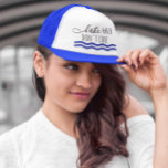 Boné Lago Hair Não se importa com Barco de ondas<br><div class="desc">Este design foi criado através da arte digital. Pode ser personalizado clicando no botão personalizar e alterando a cor, adicionando um nome, iniciais ou as suas palavras favoritas. Entre em contato comigo em colorflowcreations@gmail.com se você quiser usar este design em outro produto. Compre minha pintura de acrílico abstrato original para...</div>