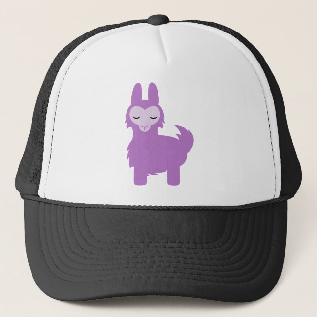 Boné Lama do roxo de Kawaii (Frente)