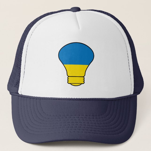 Boné Lâmpada da Ucrânia, ficar com a Camisa T da Ucrâni (Frente)