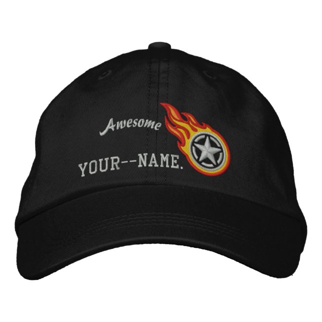 Boné Lâmpada personalizada para foguetes de estêncil de (Frente)