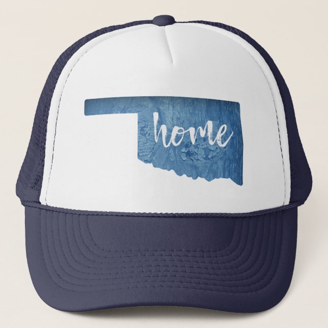 Boné Lar de Oklahoma com Textura de Madeira (Frente)