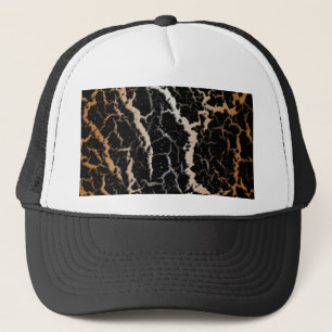 Boné Lava de espaço rachada - Branco/Bronze