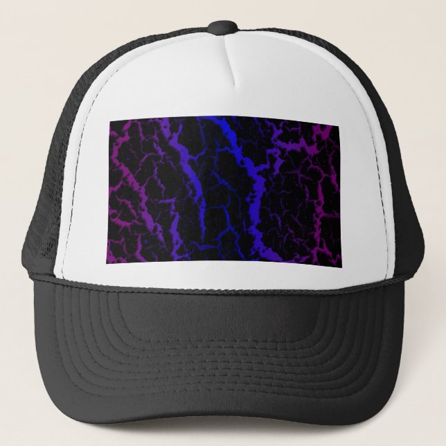 Boné Lava de espaço rachada - Roxo/Azul (Frente)