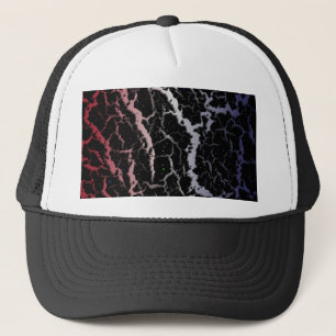 Boné Lava do espaço rachado - Vermelho/Branco/Azul