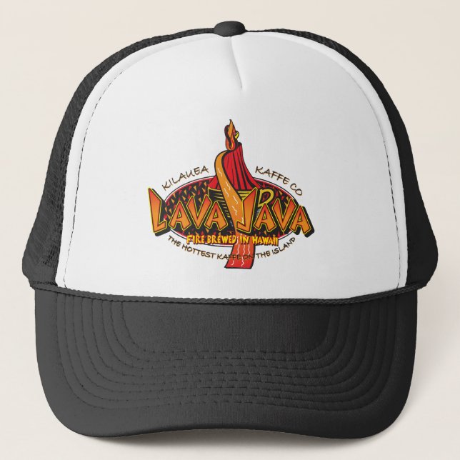 Boné LAVA-JAVA-Design de Círculo de Café (Frente)