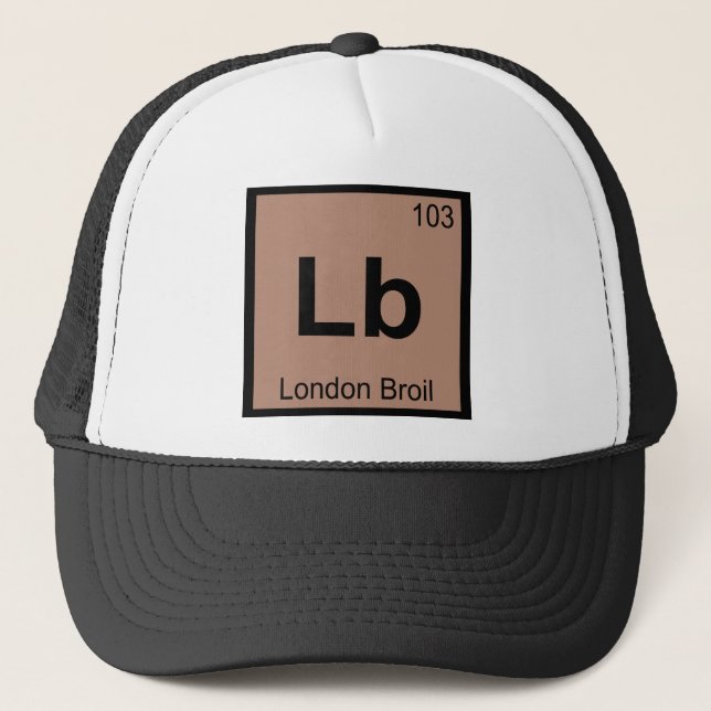 Boné Lb - Química do London Broil Símbolo da Tabela Per (Frente)