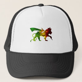 Boné Leão de Judá RASTA | Vermelho Dourado Verde