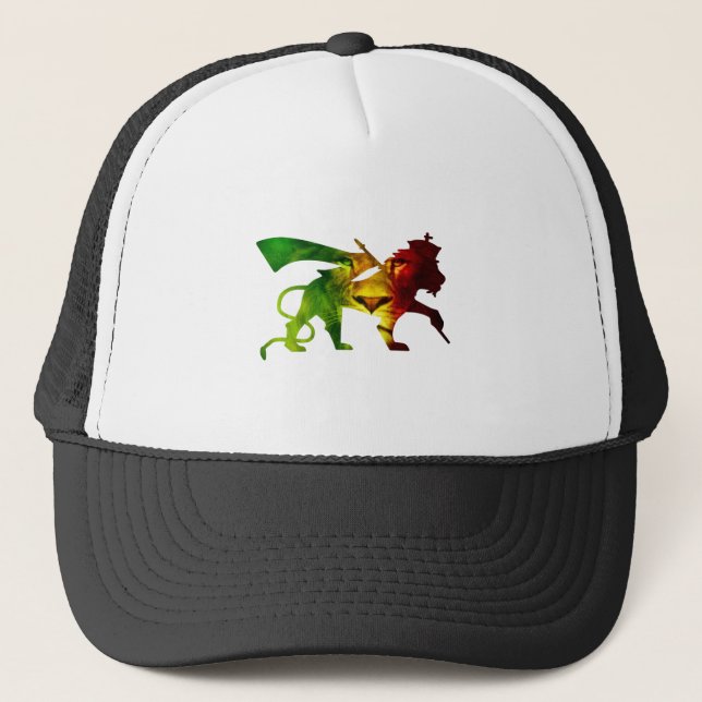 Boné Leão de Judá RASTA | Vermelho Dourado Verde (Frente)