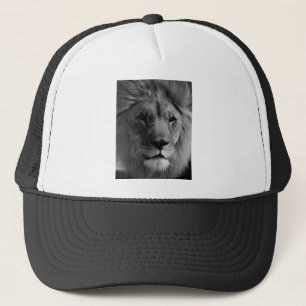Boné Leão preto e branco
