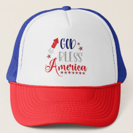 Boné Legal Deus abençoe América Vermelho Branco Azul EU
