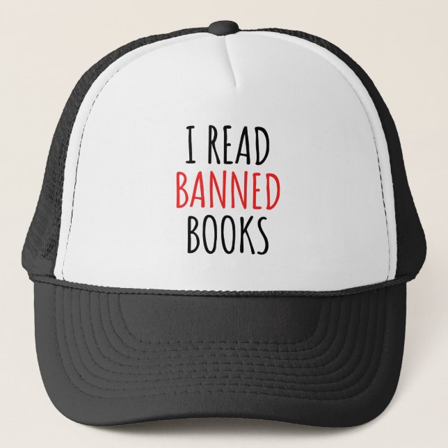 Boné Leio Livros Banidos Engraçado Citação (Frente)