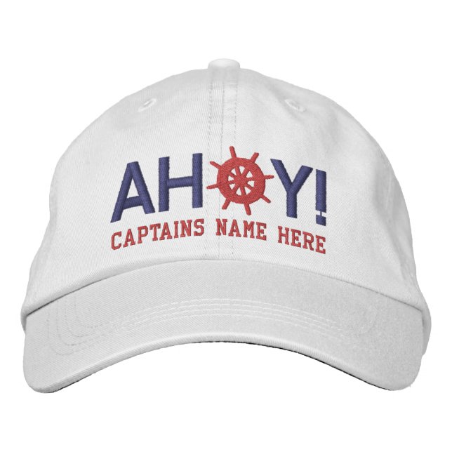 Boné Leme de Navios Ahoy Capitães Personalizado (Frente)