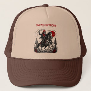 Boné LENDÁRIOS NUNCA MORREM – Cowboy Esqueleto Cavalgan