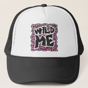 Boné Leopard me Wild Black and Hot Pink Design