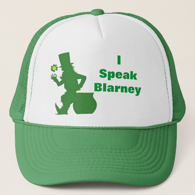 Boné LEPRECHAUN EU FALO BLARNEY chapéu (Frente)