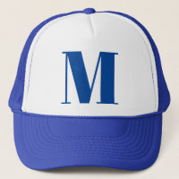 Letra branca azul inicial Monograma Na moda modern