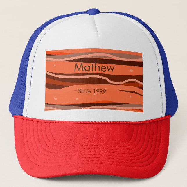 Boné letra inicial simples monograma acrescentar nome m (Frente)