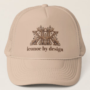 Boné Letra K Bege Cristal Design Luxo