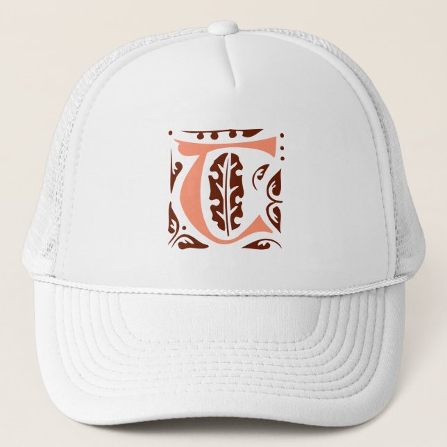 Boné Letra medieval antiga elegante T (Frente)