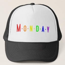 Boné Lettering Design ‘Monday’ in Rainbow Colors