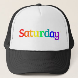 Boné Lettering Design ‘Saturday’ in Rainbow Colors