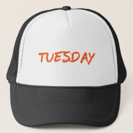 Boné Lettering Design ‘Tuesday’ in Orange