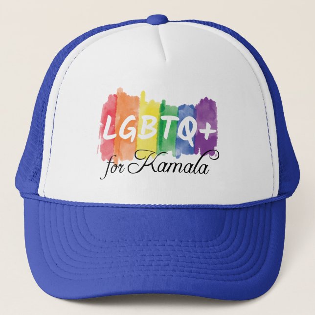Boné LGBTQ para Kamala Rainbow Orgulho gay (Frente)