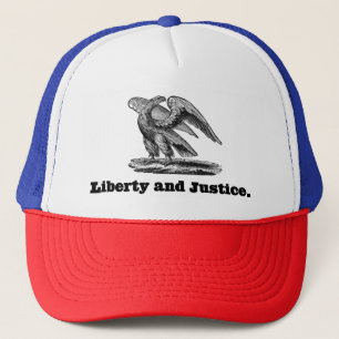 Boné Liberdade E Justiça Águia Americana Arte Patriótic