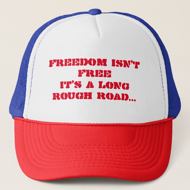 Boné Liberdade não é grátis É um Caminhoneiro Longo (Frente)