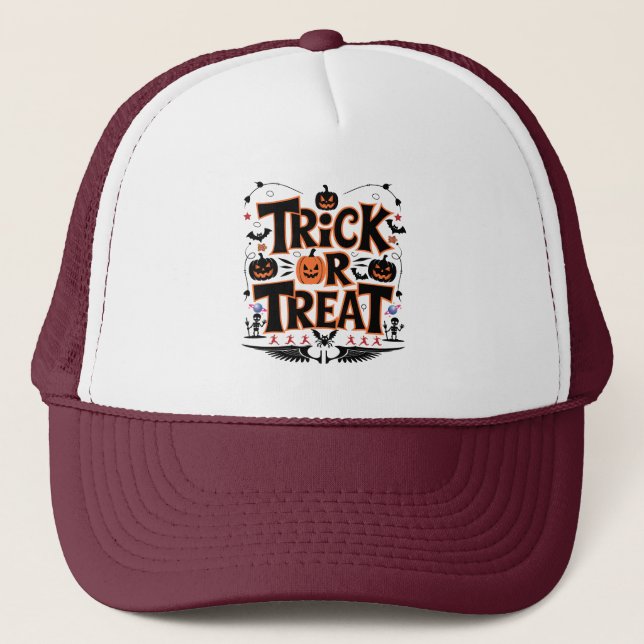 Boné Libere o Halloween com o Trick ou Trate a Magia! (Frente)