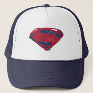 Boné Liga da Justiça  Símbolo Superman Pincel e Meio-