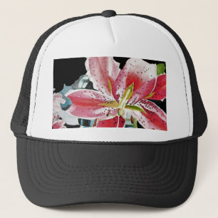Boné Lily Lillies Watercolor flower Baseball Hat
