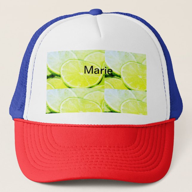Boné Limão verde amarelo simples adicionar nome mínimo  (Frente)