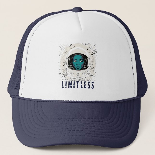 Boné Limitless Astronaut Girl Trucker Hat (Frente)