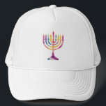 Boné Linda Vintage Hanukkah Menorah Happy Hanukkah<br><div class="desc">Linda Vintage Hanukkah Menorah Happy Hanukkah</div>
