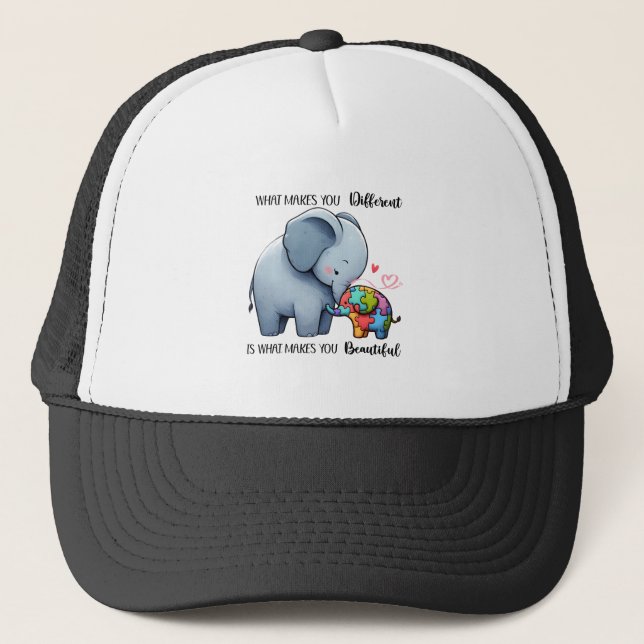 Boné "Lindamente Diferente - Chapéu de Elefante Autismo (Frente)