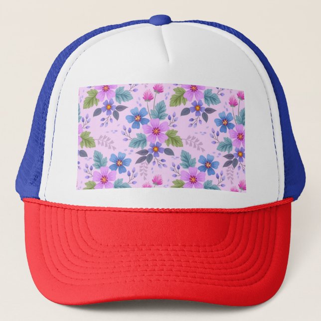Boné Lindas Flores Padrão Floral-36841 (Frente)