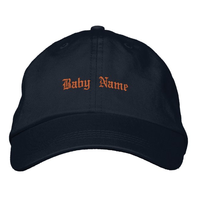 Boné Lindo Bebê Marinho Pequeno Nome Gorro Marinho Ajus (Frente)