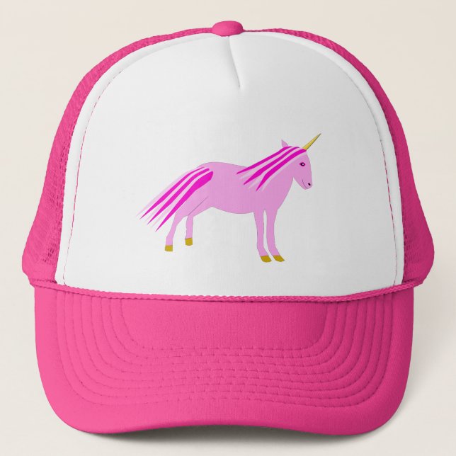 Boné Lindo Unicórnio Menina Bebê Rosa (Frente)