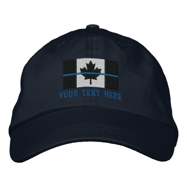 Boné Linha Azul fina Sinalizador canadense personalize- (Frente)