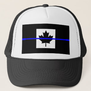 Boné Linha Azul Fino na Bandeira Canadense