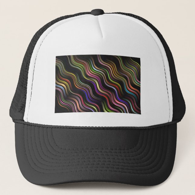 Boné Linha Wavy Vertical de Abstrato legal Art Thunder_ (Frente)