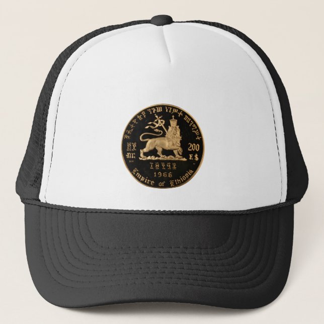 Boné Lion of Judah - Haile Selassie Trucker Cap - (Frente)