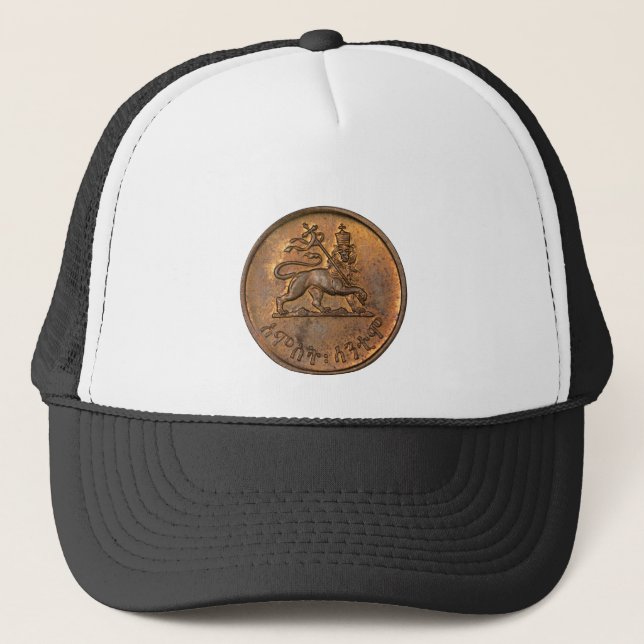 Boné Lion of Judah - Haile Selassie Trucker Cap - (Frente)