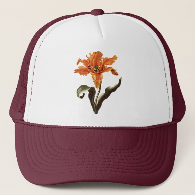 Boné Lírio Laranja Chique Antigo em Flor, Flores do Jar (Frente)