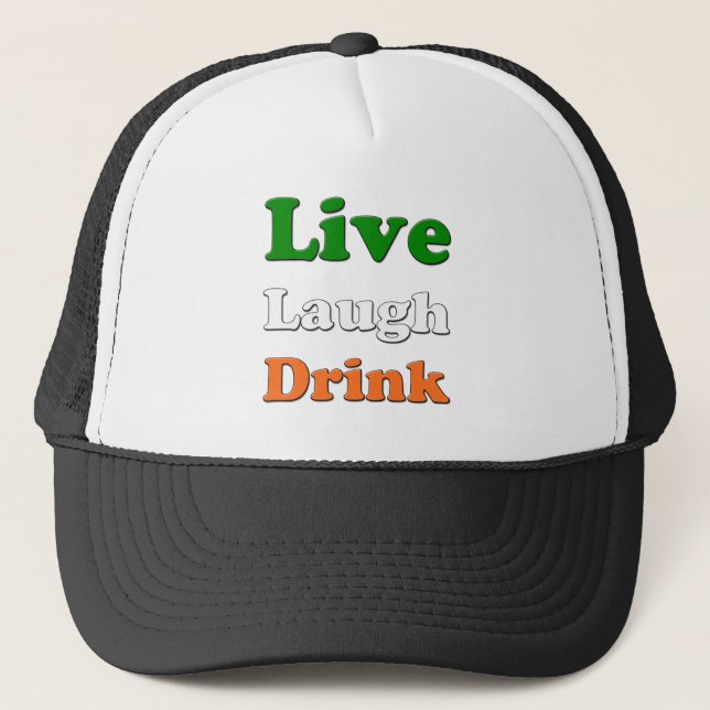 Boné Live Laugh Drink (Frente)