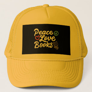 Boné Livros de Paz Geeky e Leitura Gota