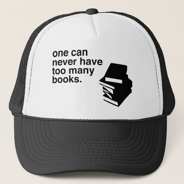 Boné livros demais (Frente)