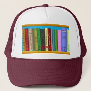 Boné Livros sobre prateleiras Thunder_Cove 